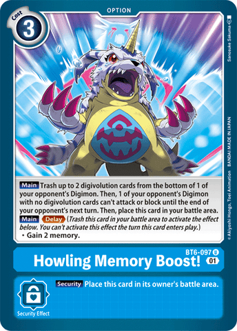 Howling Memory Boost! [BT6-097] [Double Diamond] 