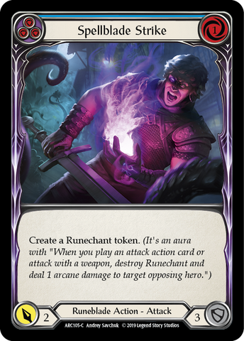 Spellblade Strike (Blue) [ARC105-C] (Arcane Rising) 1st Edition Normal 