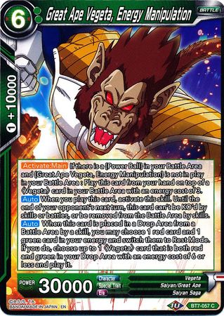 Great Ape Vegeta, Energy Manipulation (BT7-057) [Assault of the Saiyans] 