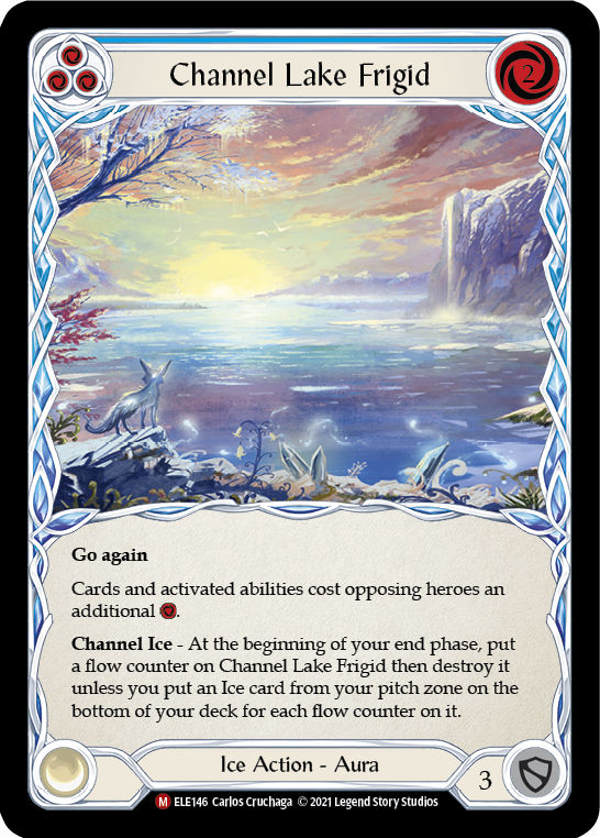 Channel Lake Frigid (Alternate Art) [ELE146] (Tales of Aria) 1st Edition Rainbow Foil 