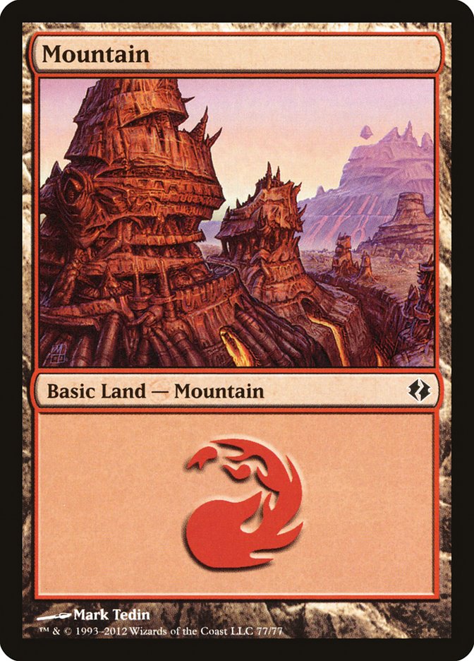 Mountain (77) [Duel Decks: Venser vs. Koth] 