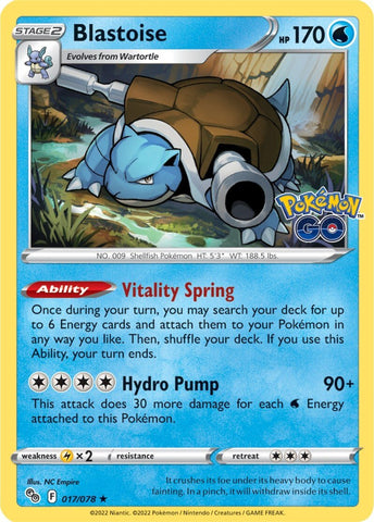 Blastoise (017/078) [Pokémon GO] 