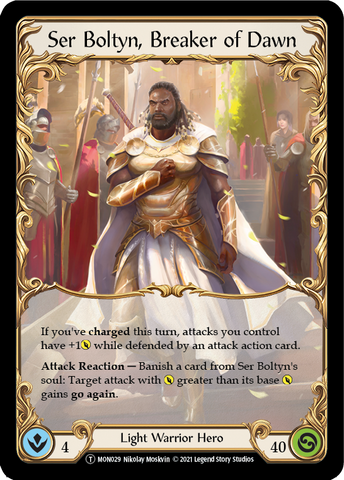 Ser Boltyn, Breaker of Dawn // Boltyn [U-MON029 // U-MON030] (Monarch Unlimited) Unlimited Normal 