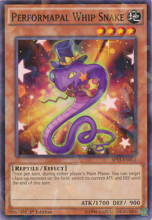Performapal Whip Snake [SP15-EN013] Shatterfoil Rare 