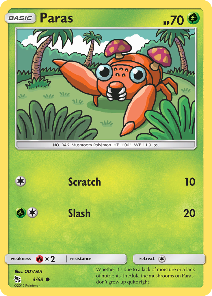 Paras (4/68) [Sun &amp; Moon: Hidden Fates] 