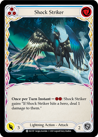 Shock Striker (Blue) [ELE197] (Tales of Aria) 1st Edition Rainbow Foil 