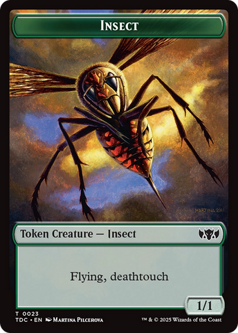Insect (0023) // Wall Double-Sided Token [Tarkir: Dragonstorm Commander Tokens] 