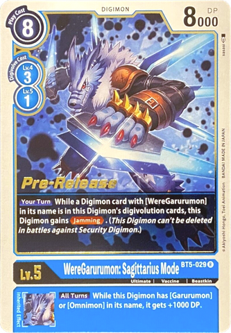 WereGarurumon: Sagittarius Mode [BT5-029] [Battle of Omni Pre-Release Promos] 
