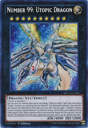 Number 99: Utopic Dragon [MP15-EN190] Secret Rare 