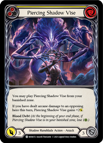 Shadow Vise Piercing (Yellow) [MON172-RF] (Monarch) 1st Edition Rainbow Foil 