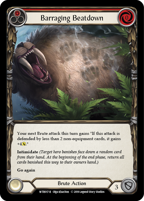 Barraging Beatdown (Red) [WTR017-R] (Welcome to Rathe) Alpha Print Rainbow Foil 