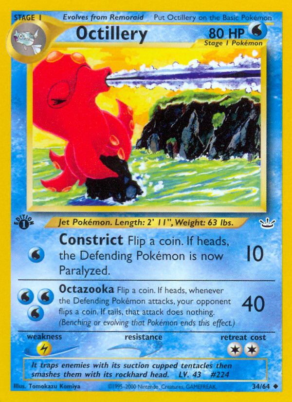 Octillery (34/64) [Neo Revelation 1st Edition] 