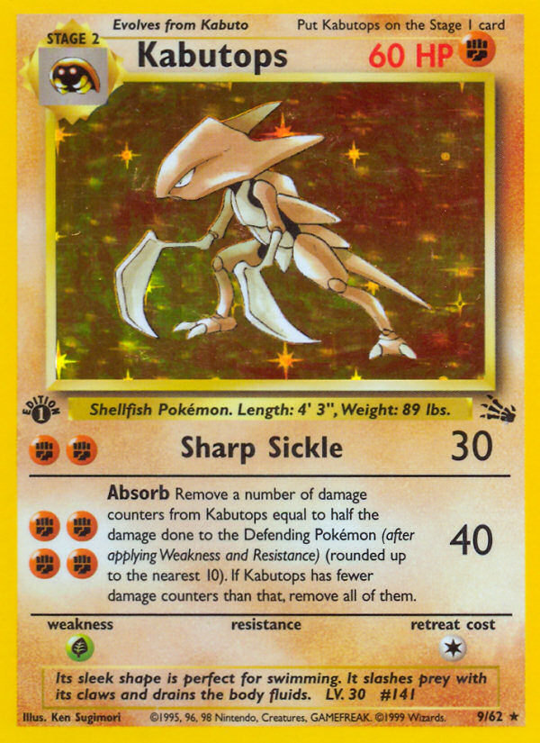 Kabutops (9/62) [Fossil 1st Edition] 