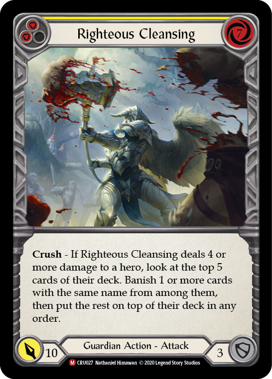 Righteous Cleansing [CRU027] (Crucible of War) 1st Edition Normal 