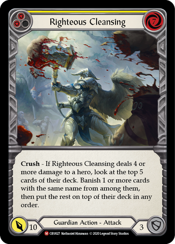 Righteous Cleansing [CRU027] (Crucible of War) 1st Edition Normal 