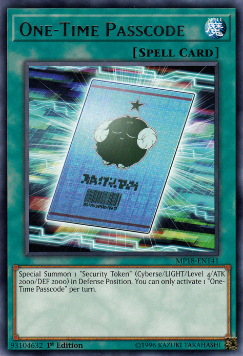 One-Time Passcode [MP18-EN141] Rare 