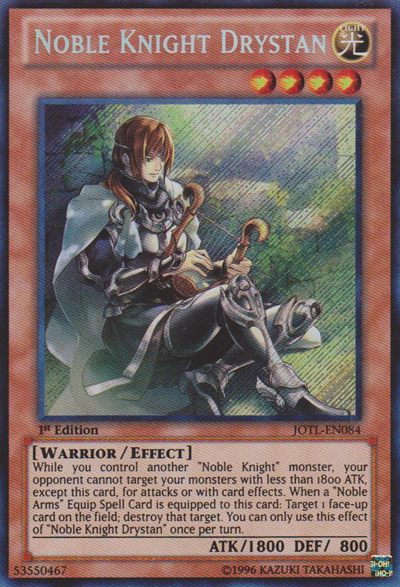 Noble Knight Drystan [JOTL-EN084] Secret Rare 