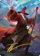 Elminster Art Card (36) (Gold-Stamped Signature) [Commander Legends: Battle for Baldur's Gate Art Series] 