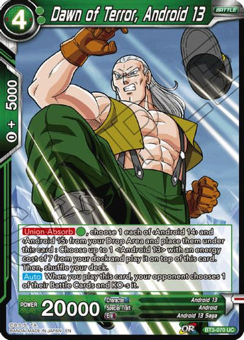 Dawn of Terror, Android 13 (Reprint) (BT3-070) [Battle Evolution Booster] 