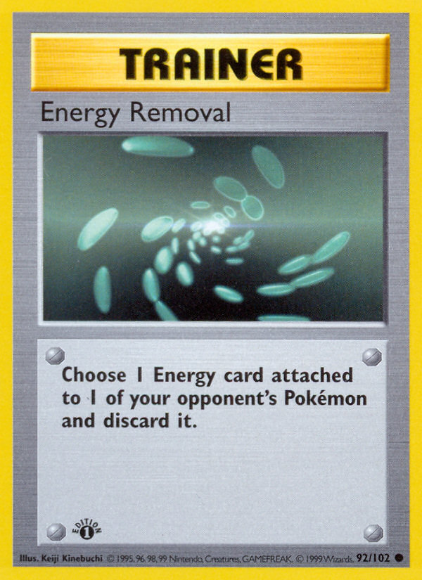 Energy Removal (92/102) (Shadowless) [Base Set 1st Edition] 