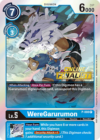 WereGarurumon [P-008] (Online Regional - Finalist) [Promotional Cards] 