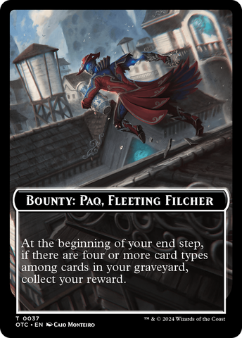 Bounty: Paq, Fleeting Filcher // Bounty Rules Double-Sided Token [Outlaws of Thunder Junction Commander Tokens] 