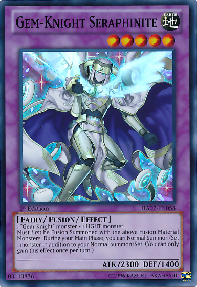 Gem-Knight Seraphinite [HA07-EN058] Super Rare 