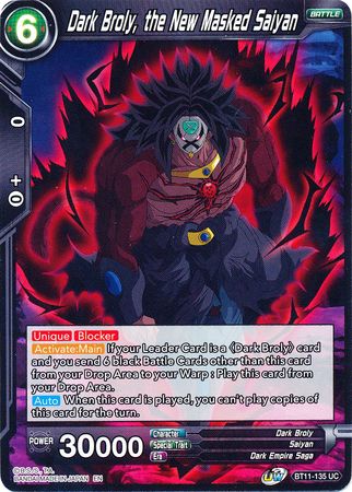 Dark Broly, the New Masked Saiyan (BT11-135) [Vermilion Bloodline] 