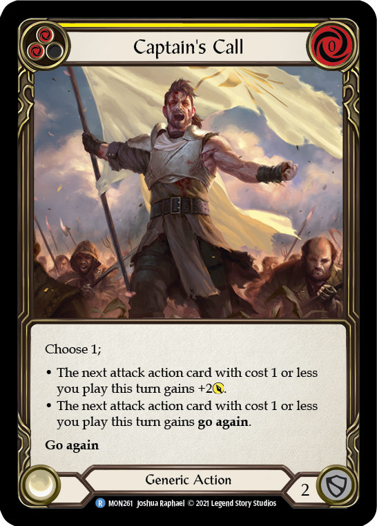 Captain's Call (Yellow) [MON261-RF] (Monarch) 1st Edition Rainbow Foil 