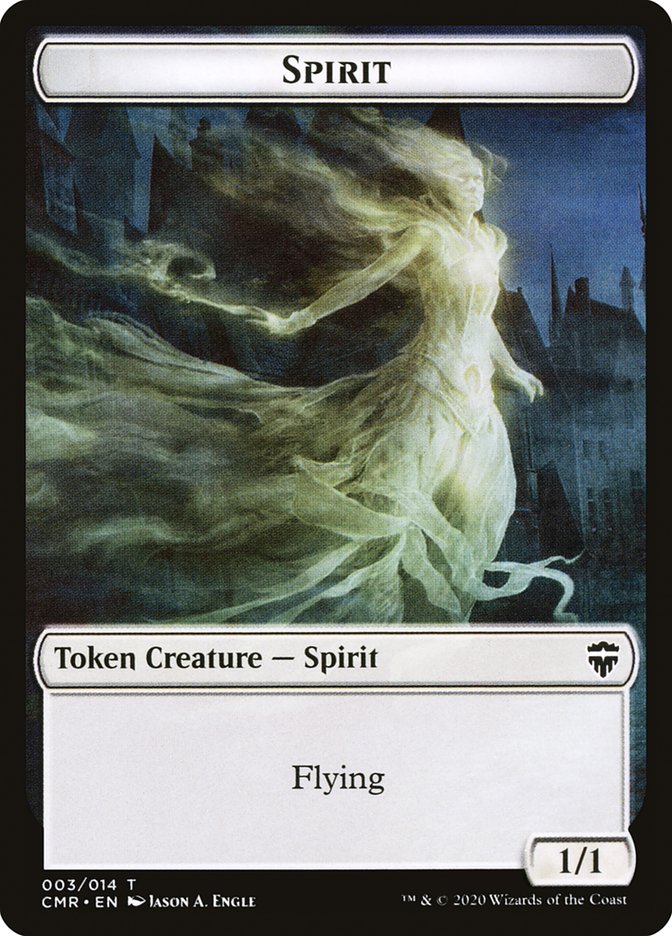 Angel // Spirit Double-Sided Token [Commander Legends Tokens] 