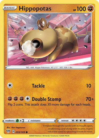 Hippopotas (093/189) [Sword &amp; Shield: Darkness Ablaze] 