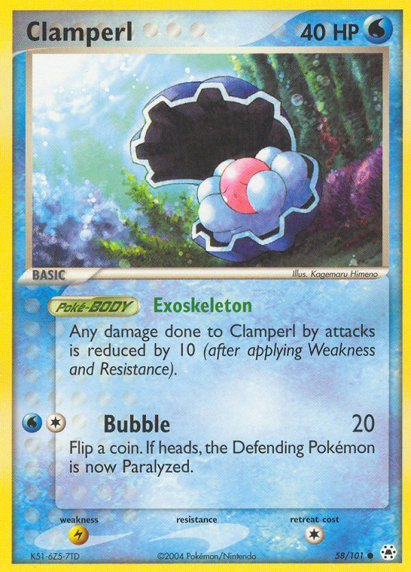 Clamperl (58/101) [EX: Hidden Legends] 