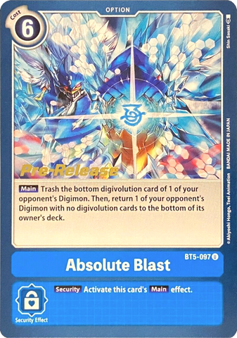 Absolute Blast [BT5-097] [Battle of Omni Pre-Release Promos] 