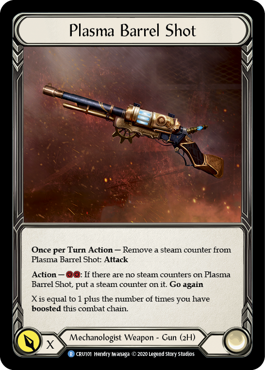 Plasma Barrel Shot [CRU101] (Crucible of War) 1st Edition Cold Foil 