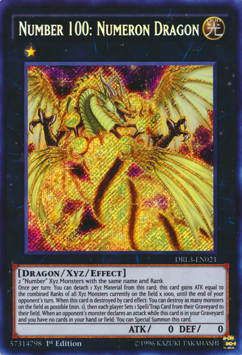 Number 100: Numeron Dragon [DRL3-EN021] Secret Rare 