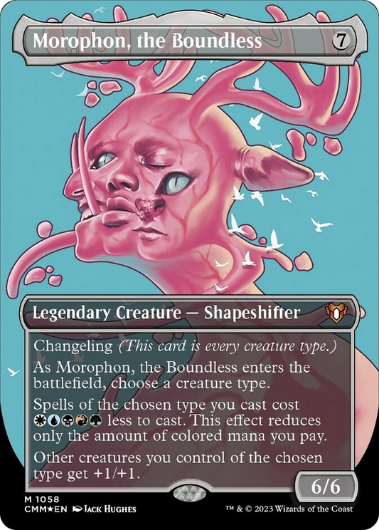 Morophon, the Boundless (Borderless Textured Foil Frame Break) [Commander Masters]