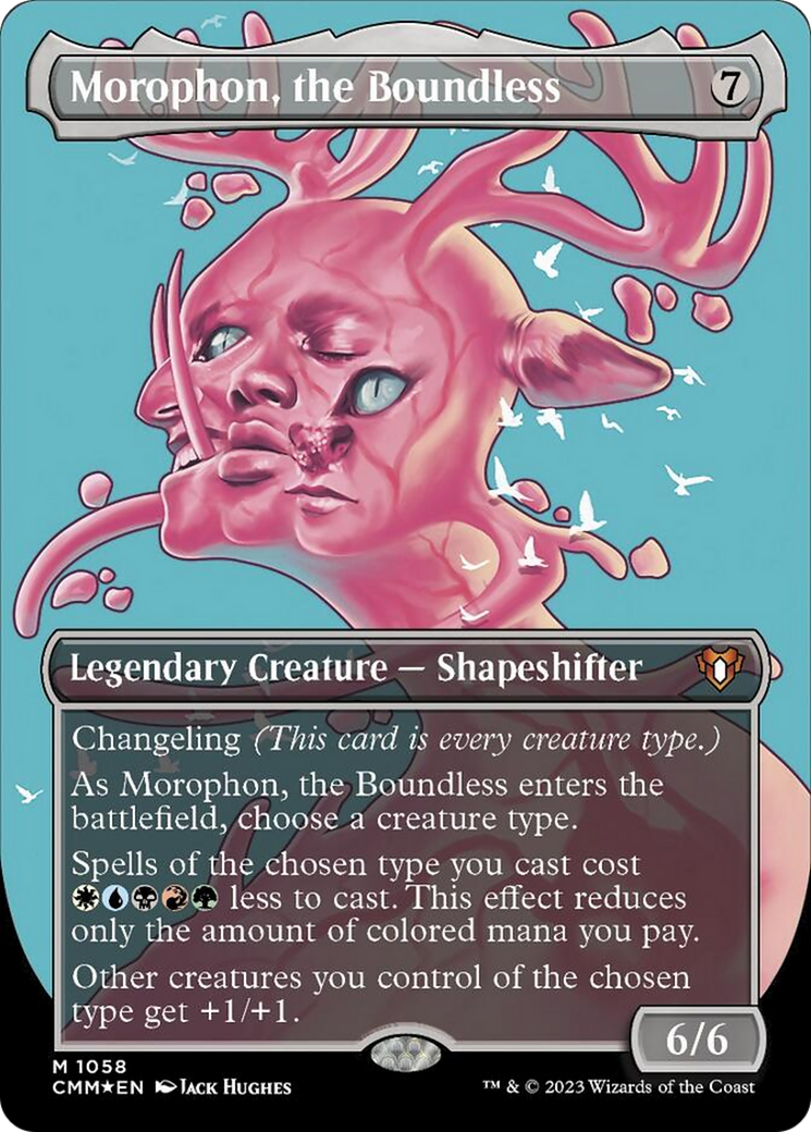 Morophon, the Boundless (Borderless Textured Foil Frame Break) [Commander Masters]