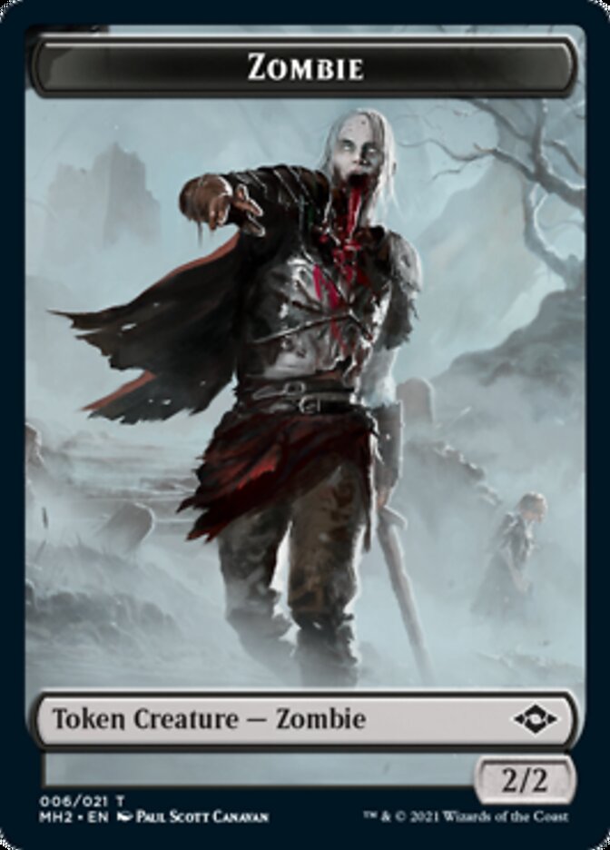 Treasure (21) // Zombie Double-Sided Token [Modern Horizons 2 Tokens] 