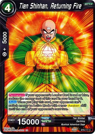 Tien Shinhan, Returning Fire (BT6-111) [Destroyer Kings] 