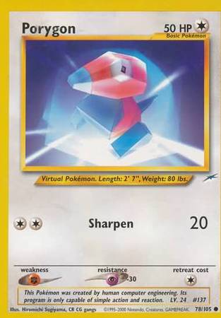 Porygon (78/105) [Neo Destiny Unlimited] 