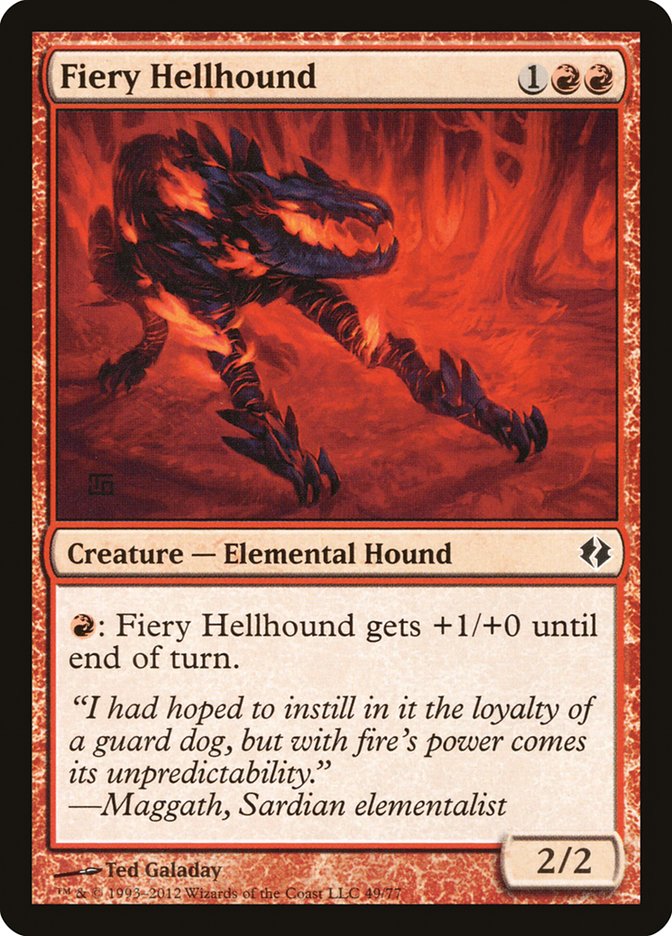 Fiery Hellhound [Duel Decks: Venser vs. Koth] 