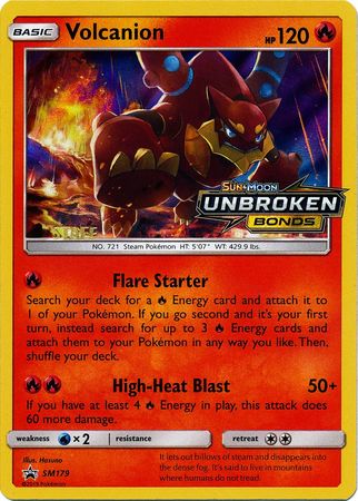 Volcanion (SM179) (Staff Prerelease Promo) [Sun &amp; Moon: Black Star Promos] 