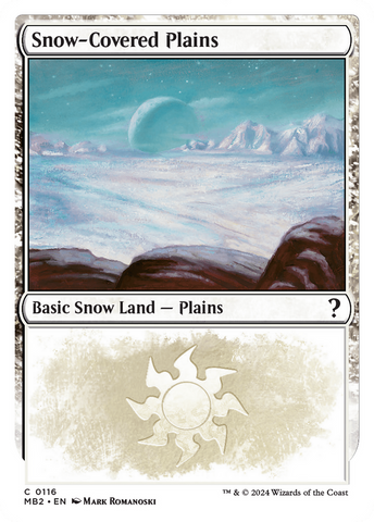 Snow-Covered Plains (White Border) [Mystery Booster 2] 