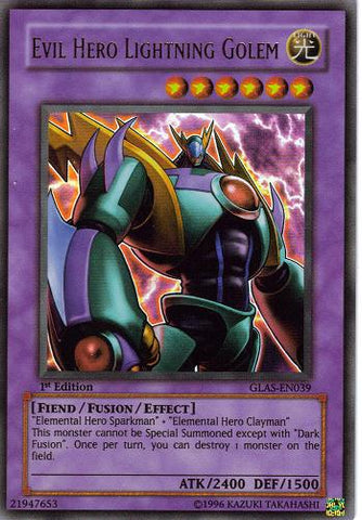 Evil Hero Lightning Golem [GLAS-EN039] Ultra Rare 