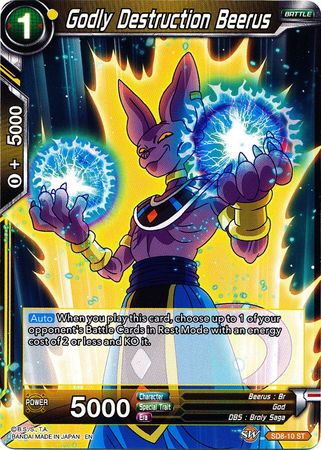 Godly Destruction Beerus (Starter Deck - Rising Broly) (SD8-10) [Destroyer Kings] 