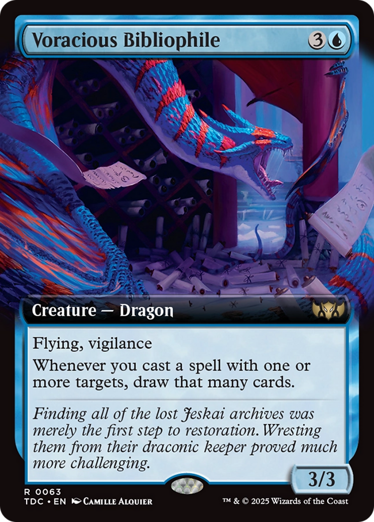 Voracious Bibliophile (Extended Art) [Tarkir: Dragonstorm Commander] 