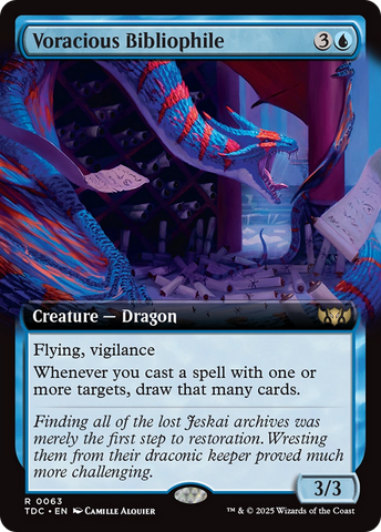 Voracious Bibliophile (Extended Art) [Tarkir: Dragonstorm Commander] 