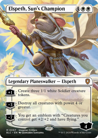 Elspeth, Suns Champion (Borderless) [Bloomburrow Commander] 
