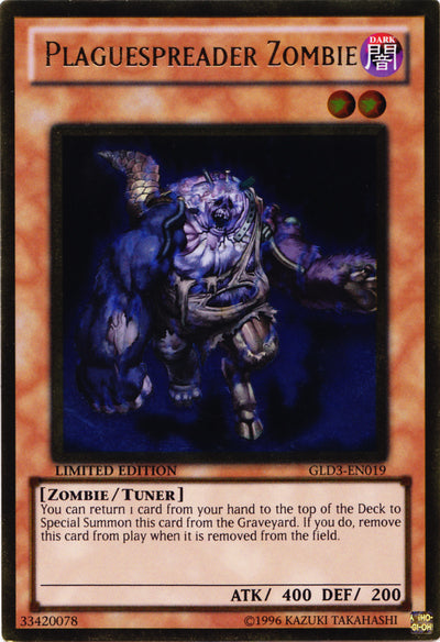Plaguespreader Zombie [GLD3-EN019] Gold Rare 