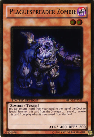 Plaguespreader Zombie [GLD3-EN019] Gold Rare 
